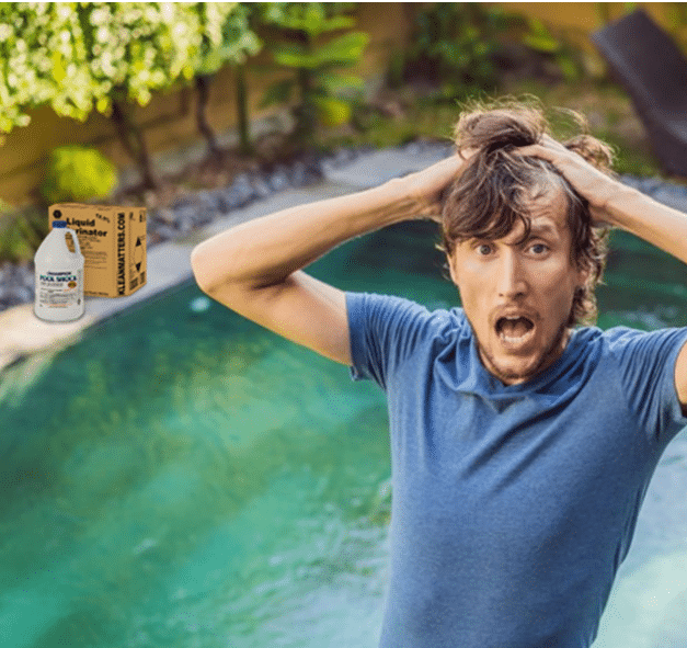 A homeowner encountering pool issues
