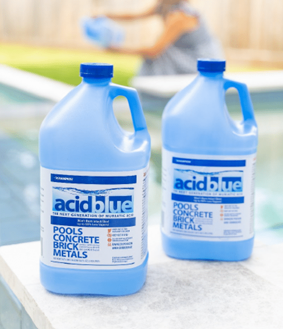 2 bottles of Acid Blue pool cleaner